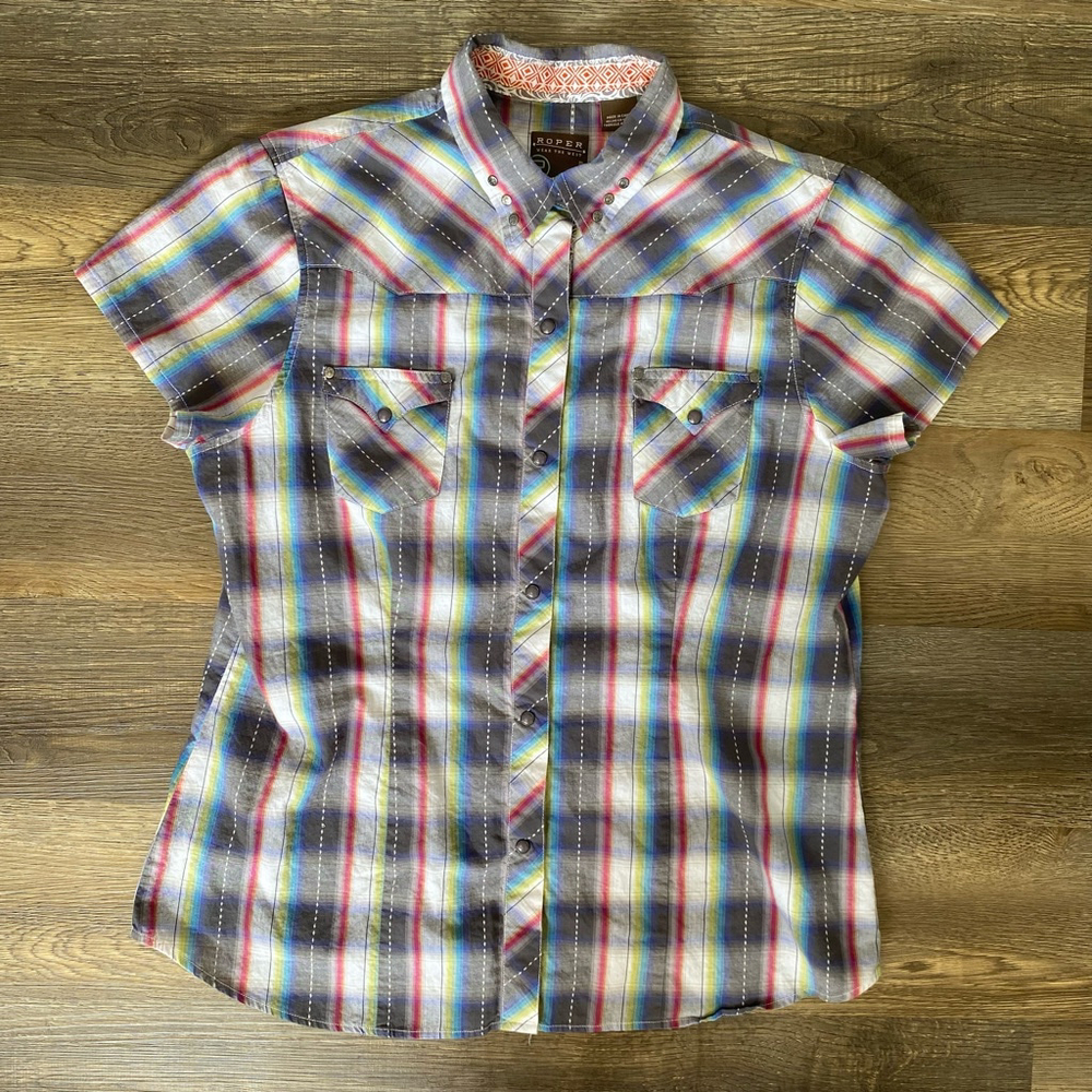 Miss Me Multicolor Plaid Women's Top